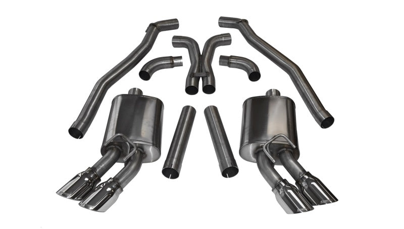 Corsa Performance 12-13 Chevrolet Camaro Coupe ZL1 6.2L V8 Polished Sport Cat-Back + XO