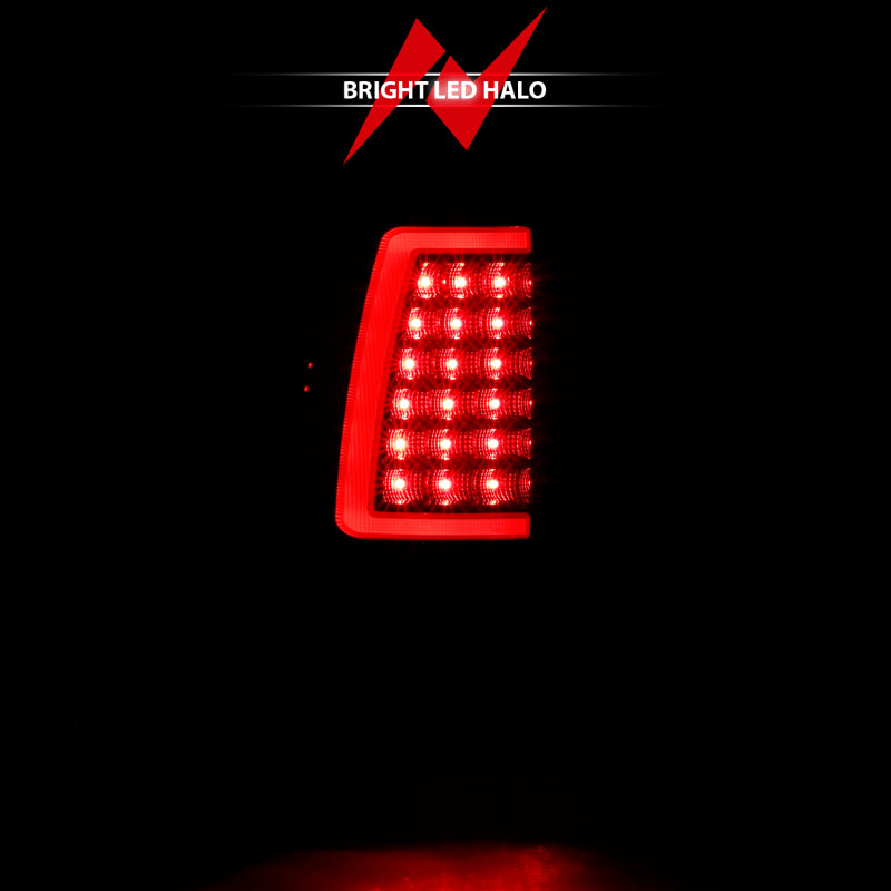 ANZO 2003-2006 Chevy Silverado 1500 LED Taillights Plank Style Black w/Smoke Lens 311334