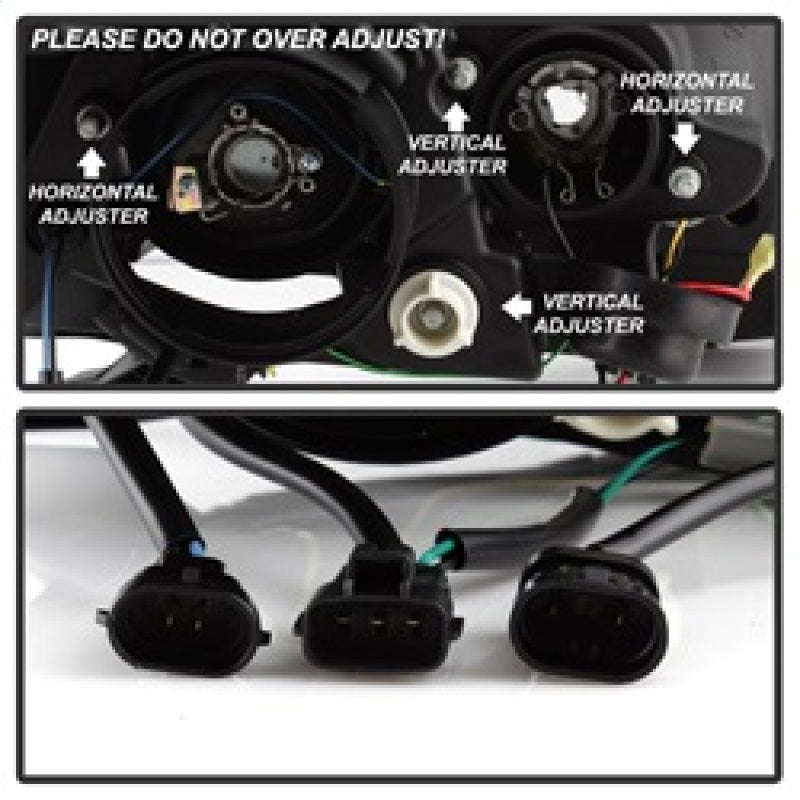 Spyder 11-14 Toyota Sienna Projector Headlights - DRL LED - Smoke PRO-YD-TSEN11-DRL-SM 5083999