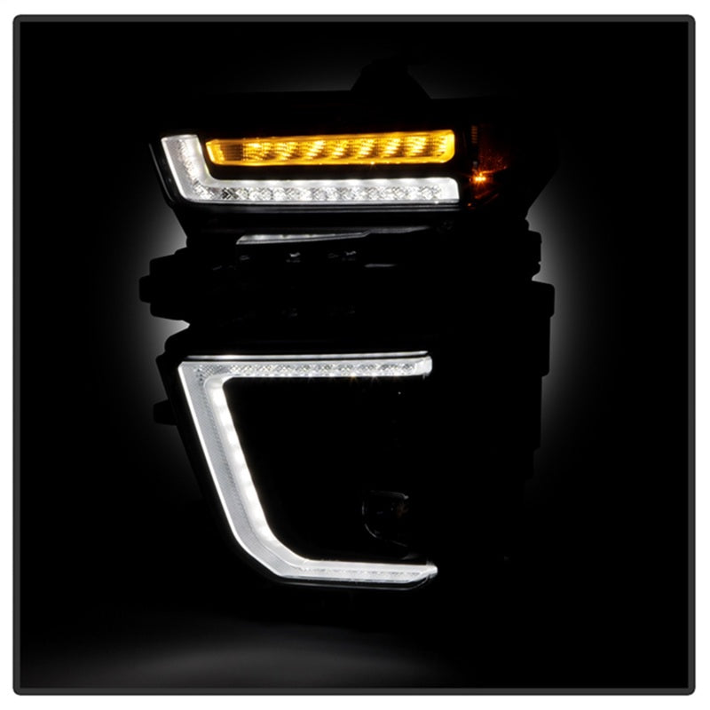 SPYDER 20-23 Chevy Silverado 2500/3500 Proj Headlights - LED DRL - Black PRO-YD-CSHD20SI-SEQ-BK 5088796