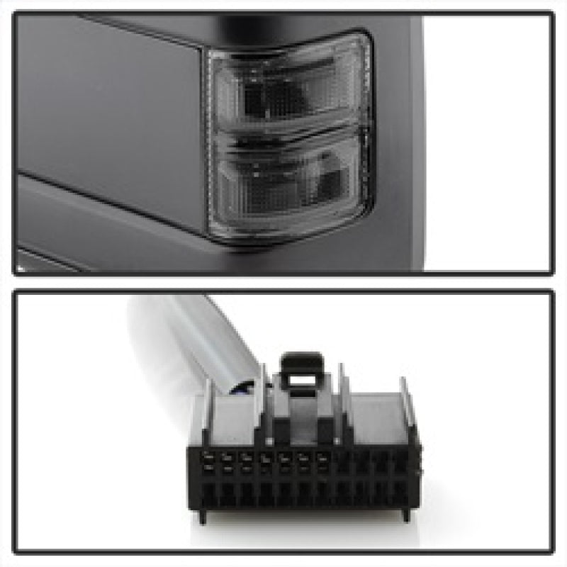 SPYDER xTune Ford SuperDuty 08-15 Extendable Heated Mirrors w/ LED Signal Smoke MIR-FDSD08S-PW-SM-SET 9935831