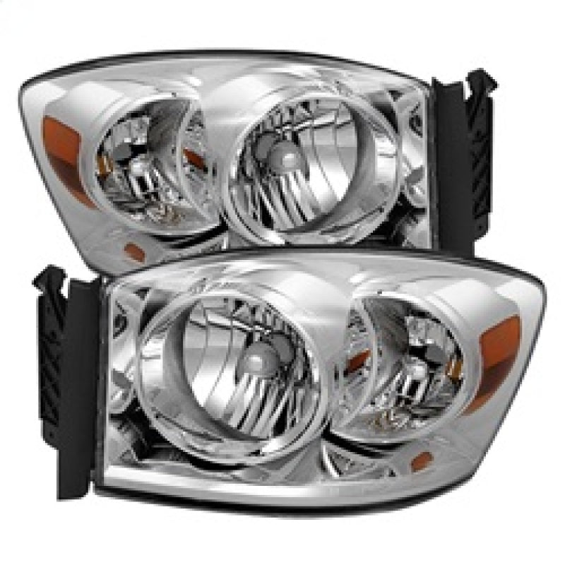 SPYDER Xtune Dodge Ram 1500 06-08 / Ram 2500/3500 06-09 Amber Crystal Headlights Chrome HD-JH-DR06-AM-C 9022913
