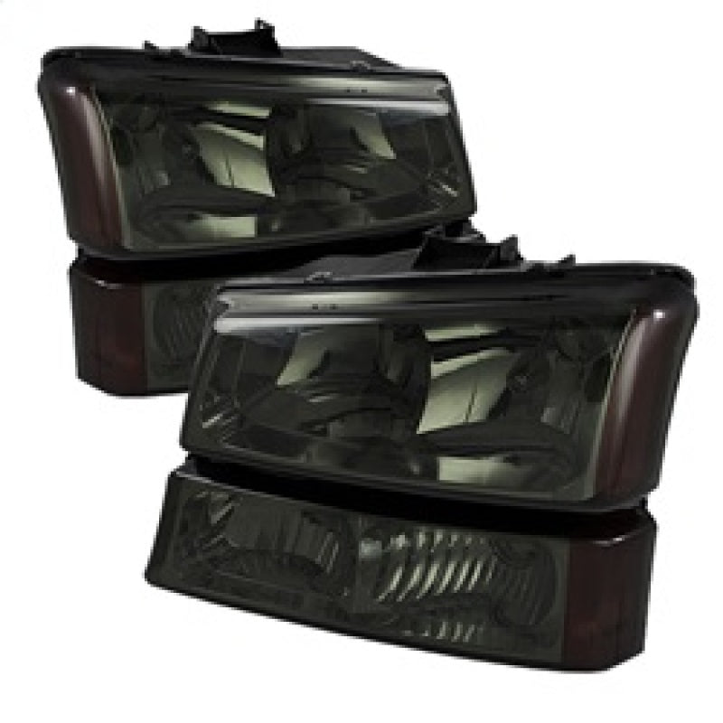 SPYDER Xtune Chevy Silverado 2500HD 03-06 Crystal Headlights w/ Amber Lights Smoke HD-JH-CSIL03-AM-SM-SET 5064523