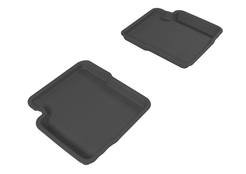 3D MAXpider 2012-2019 Fiat 500 Kagu 2nd Row Floormats - Black L1FA00321509