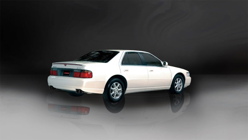 Corsa 98-03 Cadillac Seville 4.6L 2.5in Cat-Back Dual Rear w Twin 35in Black Pro-Series Tips 14150BLK