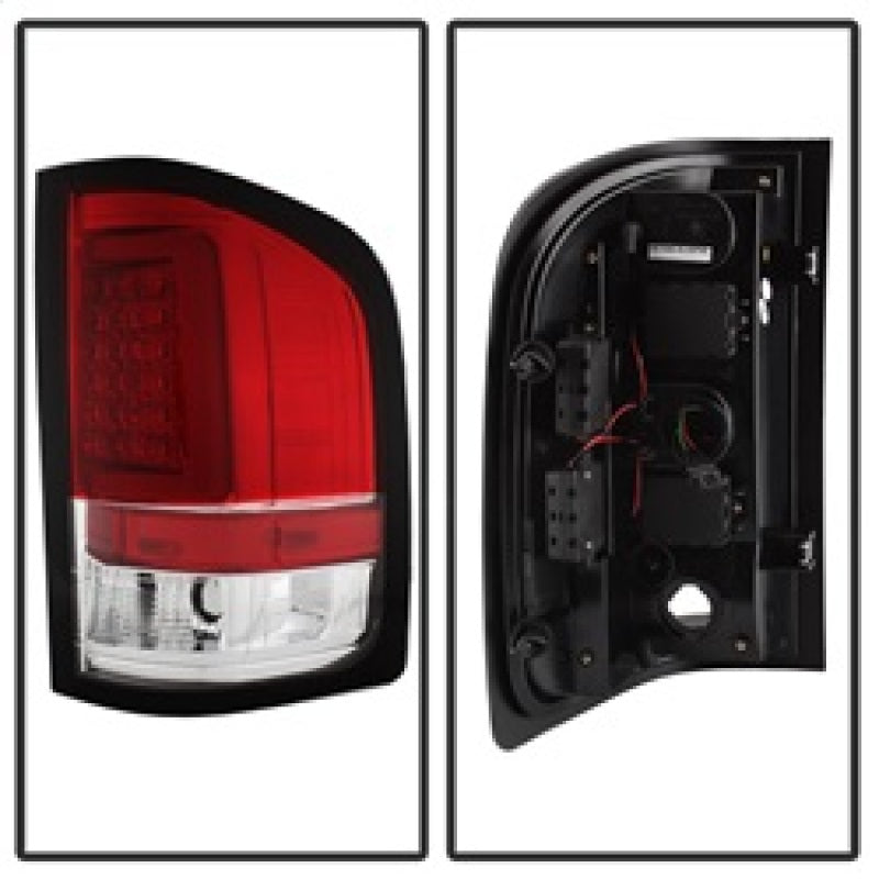 Spyder 07-13 Silverado (Will Not Work w/2010 921 Bulb) V3 Tail Lights Rd/Clr ALT-YD-CS07V3-LBLED-RC 5084101