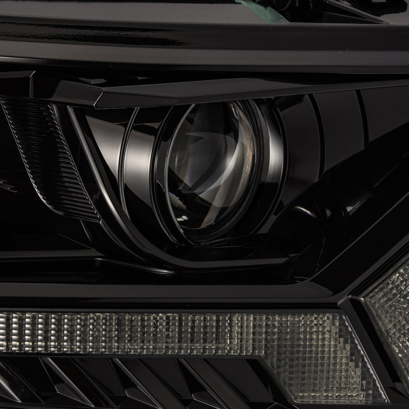 AlphaRex 19-21 Ford Ranger LUXX LED Proj Headlights Plank Style Alpha Black w/Seq Signal/DRL 880121 *Discontinued
