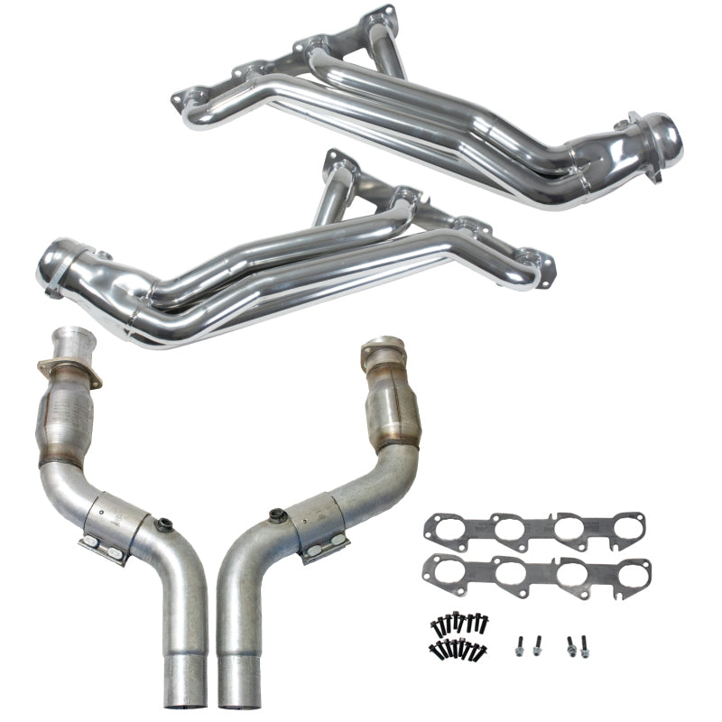 BBK 05-24 Dodge 6.1L/6.2L/6.4L Hemi 1-7/8in Headers w/High Flow Catted Mid Pipe (Silver Ceramic) 16484