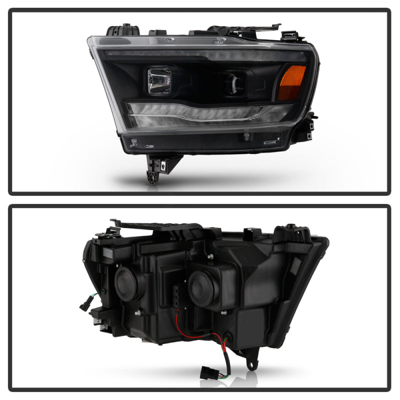 Spyder Dodge Ram 19-20 Halogen Model Projector Headlights Chrome PRO-YD-DR19HALSI-SEQ-BK 5087393
