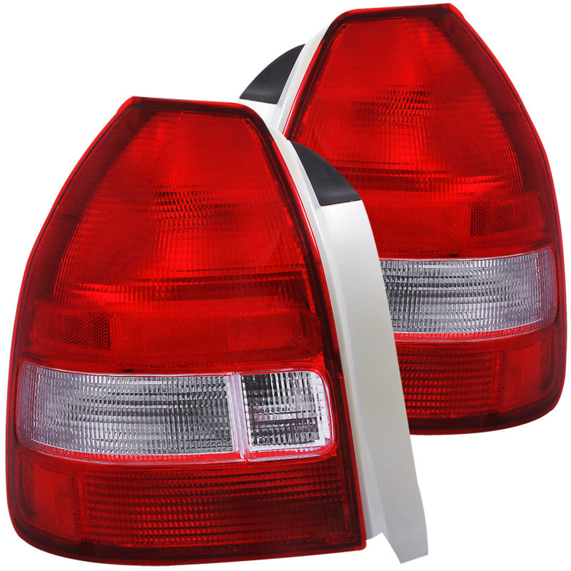 Anzo 1996-2000 Honda Civic Tail lights Red/Clear