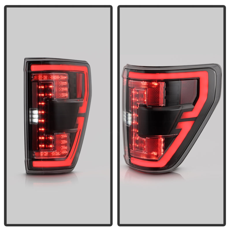 SPYDER 21-23 Ford F150 (Halogen w/ Blind Spot) Full LED Tail Lights - Black (ALT-YD-FF15021HALBS-BK) 5088789