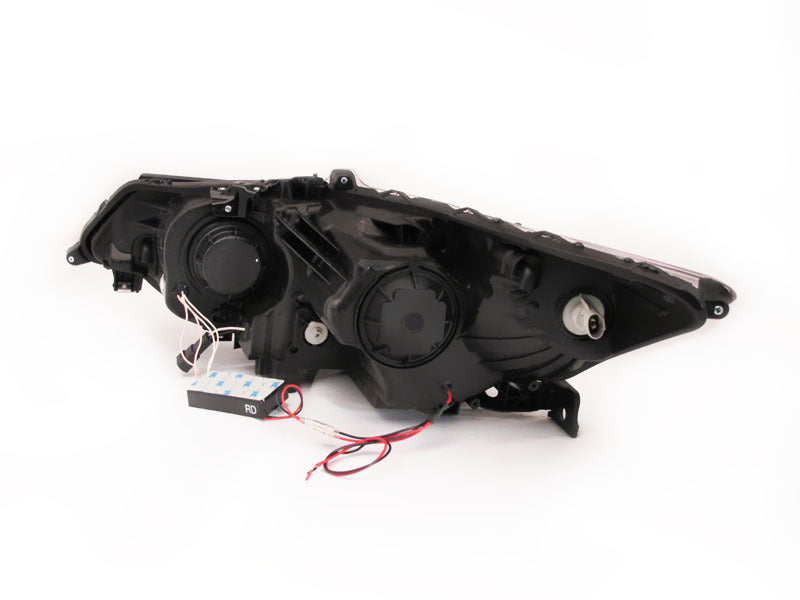 Anzo 2009-2012 Acura Tsx Projector Headlights w/ Halo Black (CCFL)