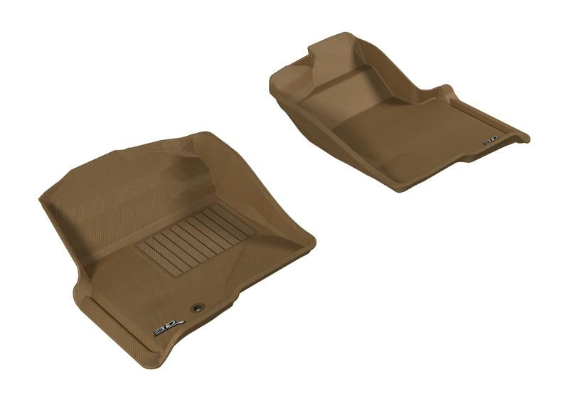 3D MAXpider 2009-2010 Ford F-150 Regular/Supercab/Supercrew Kagu 1st Row Floormat - Tan L1FR06711502