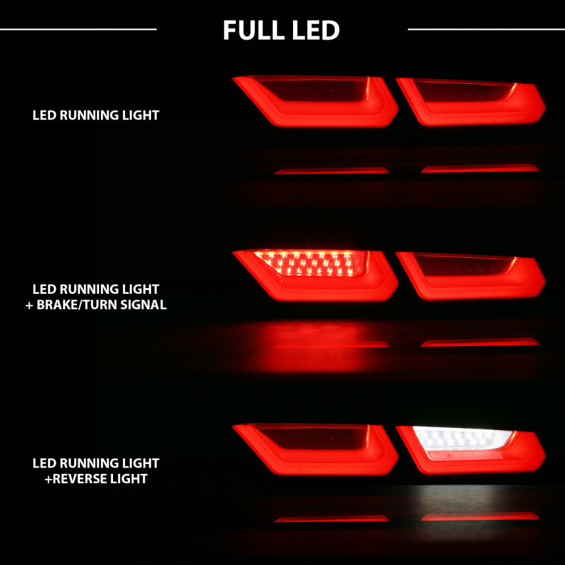 ANZO 2016-2018 Chevrolet Camaro L.E.D T.L Red/Clear 321349
