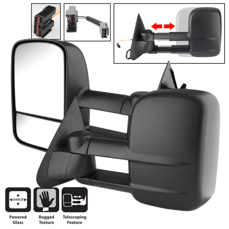 SPYDER Xtune Ford F150/250 97-03 L&R Manual Extendable Power Adjust Mirror MIR-FF15097-PW-SET 9935824