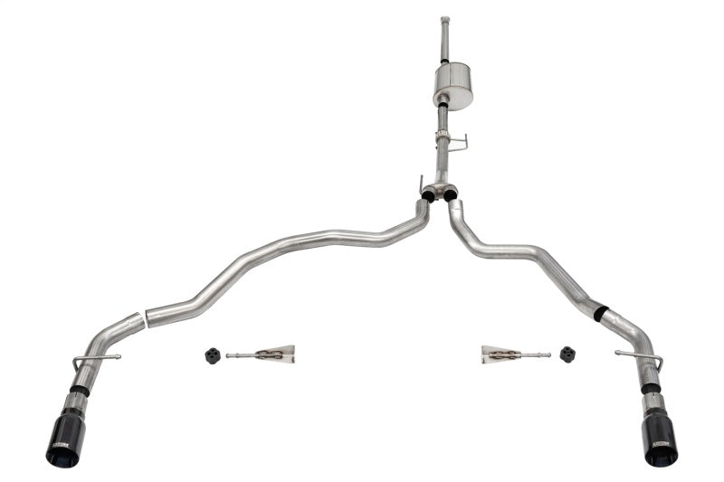 CORSA Performance Corsa 2021-2022 Ford F-150 SuperCrew/6.5in Bed 3.5L V6 Sport Cat-Back Dual Rear Exit-Black PVD 21170BLK