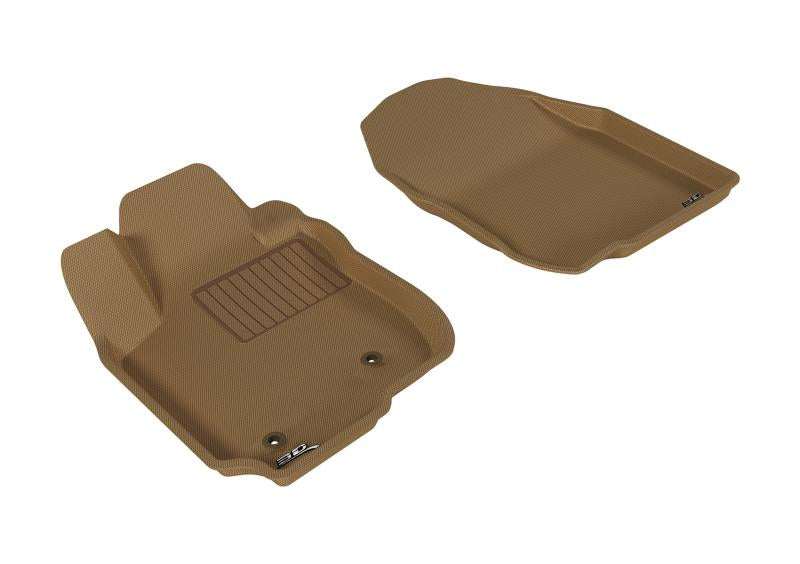 3D MAXpider 2006-2012 Toyota RAV4 Kagu 1st Row Floormat - Tan L1TY02311502