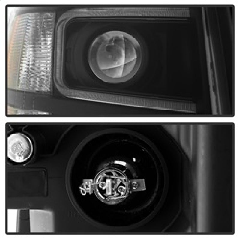 SPYDER Xtune Chevy Silverado 1500/2500/3500 07-13 Projector Headlights Black PRO-JH-CS07-LED-BK 9027796