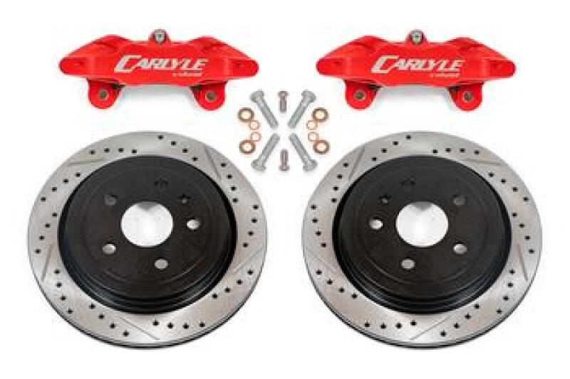 BMR Suspension BMR 14-19 Chevrolet Corvette Brake Kit For 15in Conversion Drilled And Slotted Rotors/Red Calipers DBK573