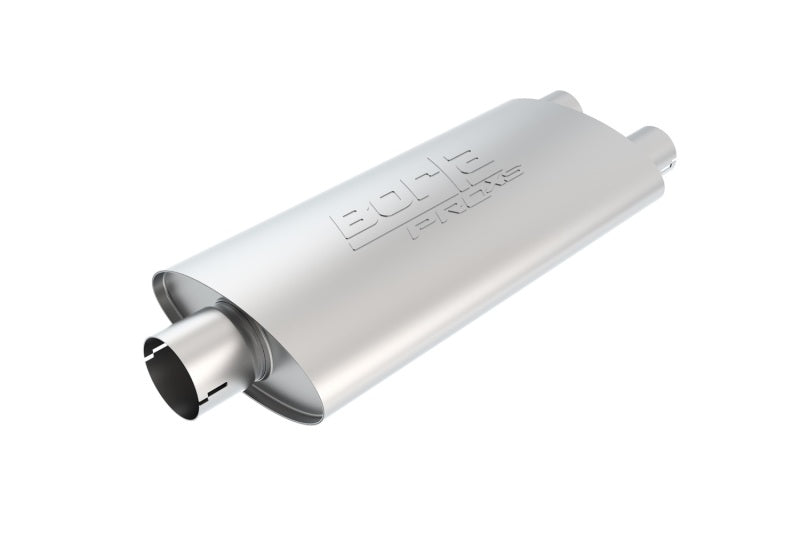 Borla Universal Center/Dual Oval 3in In/2.25in Out 19in x 4in x 9.5in Notched ProXS Muffler 400486