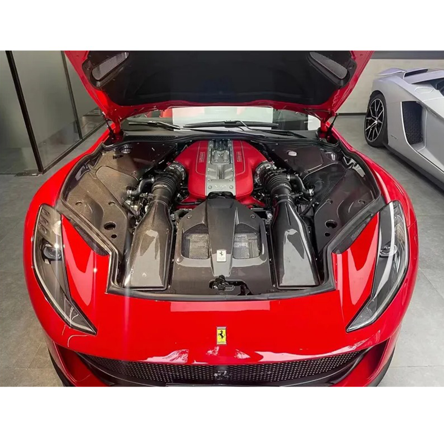 Dry Carbon Fiber Engine Interior Kit for Ferrari 812 Superfast