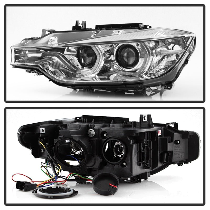 Spyder 12-14 BMW F30 3 Series 4DR Projector Headlights - LED DRL - Chrome (PRO-YD-BMWF3012-DRL-C) 5084354