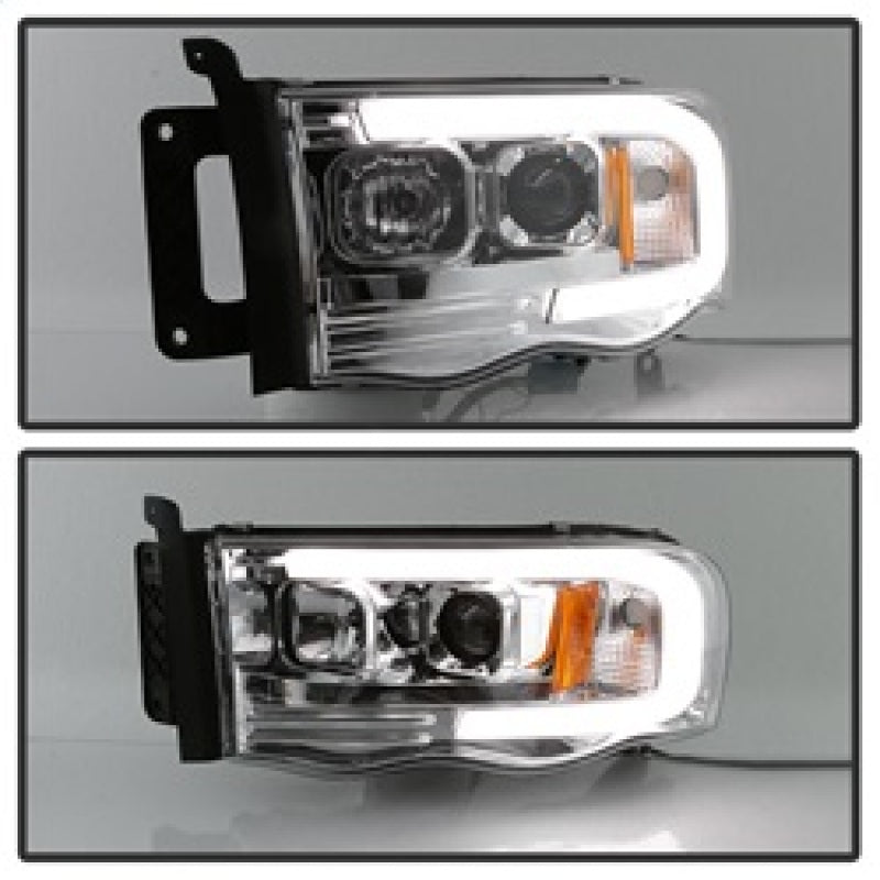 Spyder Dodge Ram 1500 02-05 V2 Projector Headlights - Light Bar DRL - Chrome PRO-YD-DR02V2-LB-C 5084613