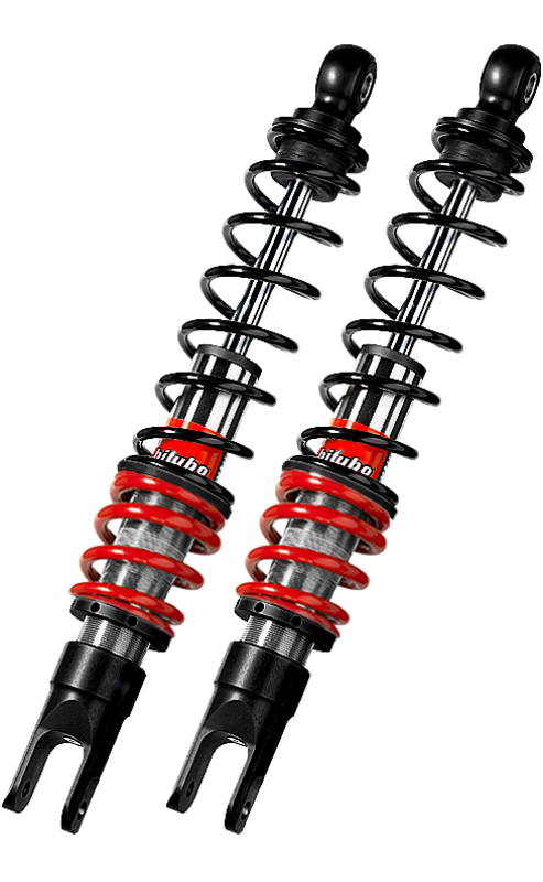 Bitubo Suspension Bitubo YGB0 Twinshocks Rear Adjustable: Spring Preload, Red And Black Springs SC175YGB01