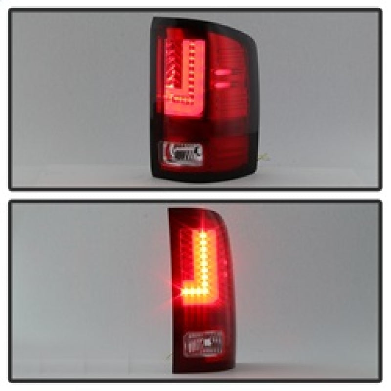 Spyder GMC Sierra 2016-2017 Light Bar LED Tail Lights - Red Clear ALT-YD-GS16-LED-RC 5083807