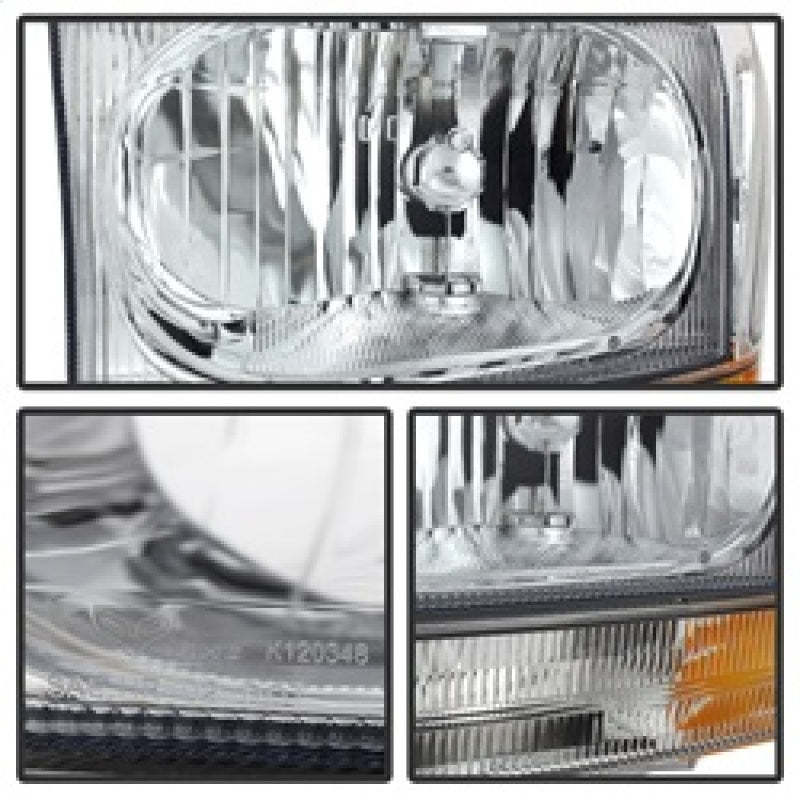 SPYDER Xtune Ford F250/350/450 Superduty 99-04 Crystal Headlights w/ Bumper Lights HD-JH-FF25099-AM-C 9025419