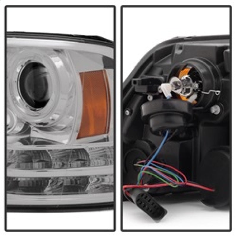Spyder Dodge Ram 13-15 Projector Headlights Light Bar DRL Chrome PRO-YD-DR13-LBDRL-C 5080905