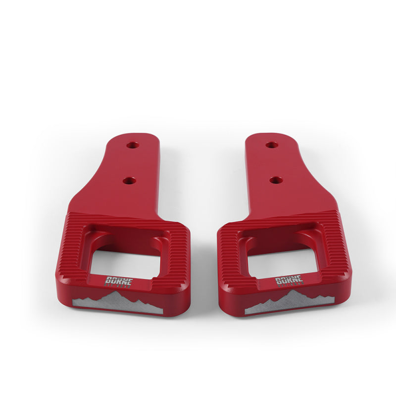Borne Off-Road 2017+ Ford Raptor / 2009+ Ford F150 Borne Off-Road Billet Tow Hooks - Red BNTH-F150-17RD