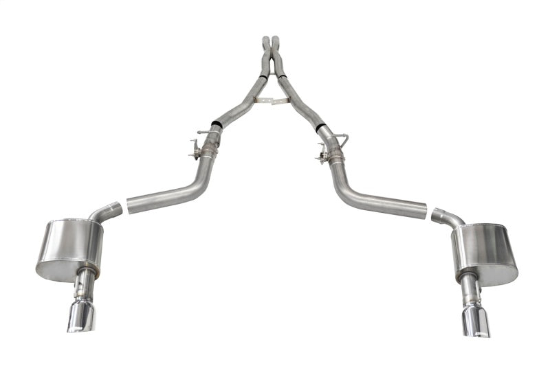 Corsa 15-21 Charger SRT/Hellcat/Redeye 2.75in Valved Catback Dual Rear Exit w/ Single 4.5in Pol Tips 21072