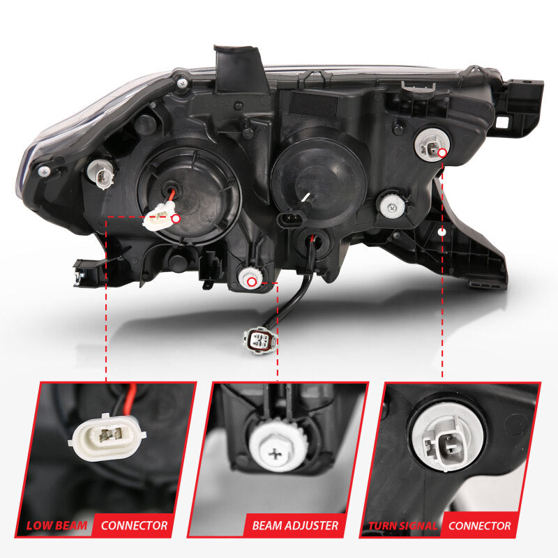 Anzo Toyota Tacoma '16-18 Projector Plank Style Switchback H.L Black Amber