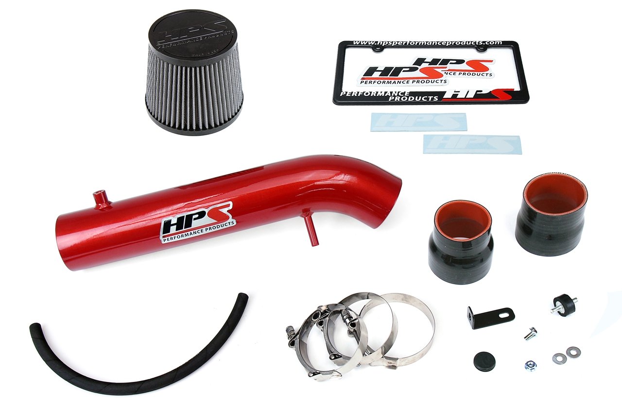 HPS Shortram Air Intake Kit 1992-1995 Honda Civic EG DOHC B Series B16 B18 B20, Red