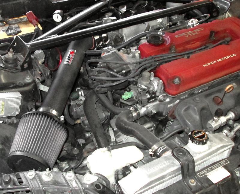 HPS Shortram Air Intake Kit 1992-1995 Honda Civic EG DOHC B Series B16 B18 B20, Red