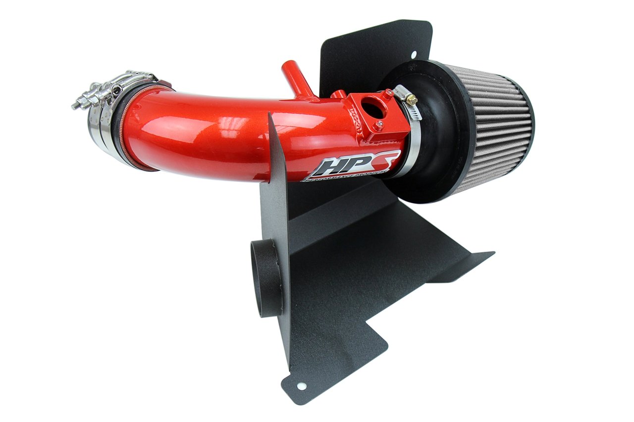 HPS Shortram Air Intake Kit 2012-2015 Honda Civic Si 2.4L, Includes Heat Shield, Red