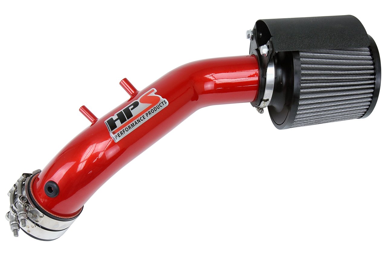 HPS Shortram Air Intake Kit 2003-2006 Honda Accord 2.4L without MAF Sensor, Includes Heat Shield, Red