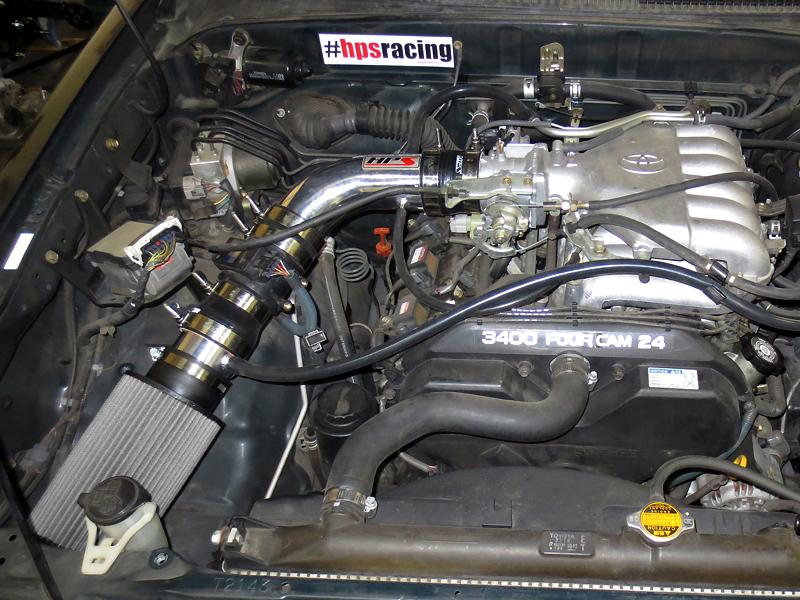 HPS Shortram Air Intake Kit 1996-1998 Toyota Tacoma 3.4L V6, Polish