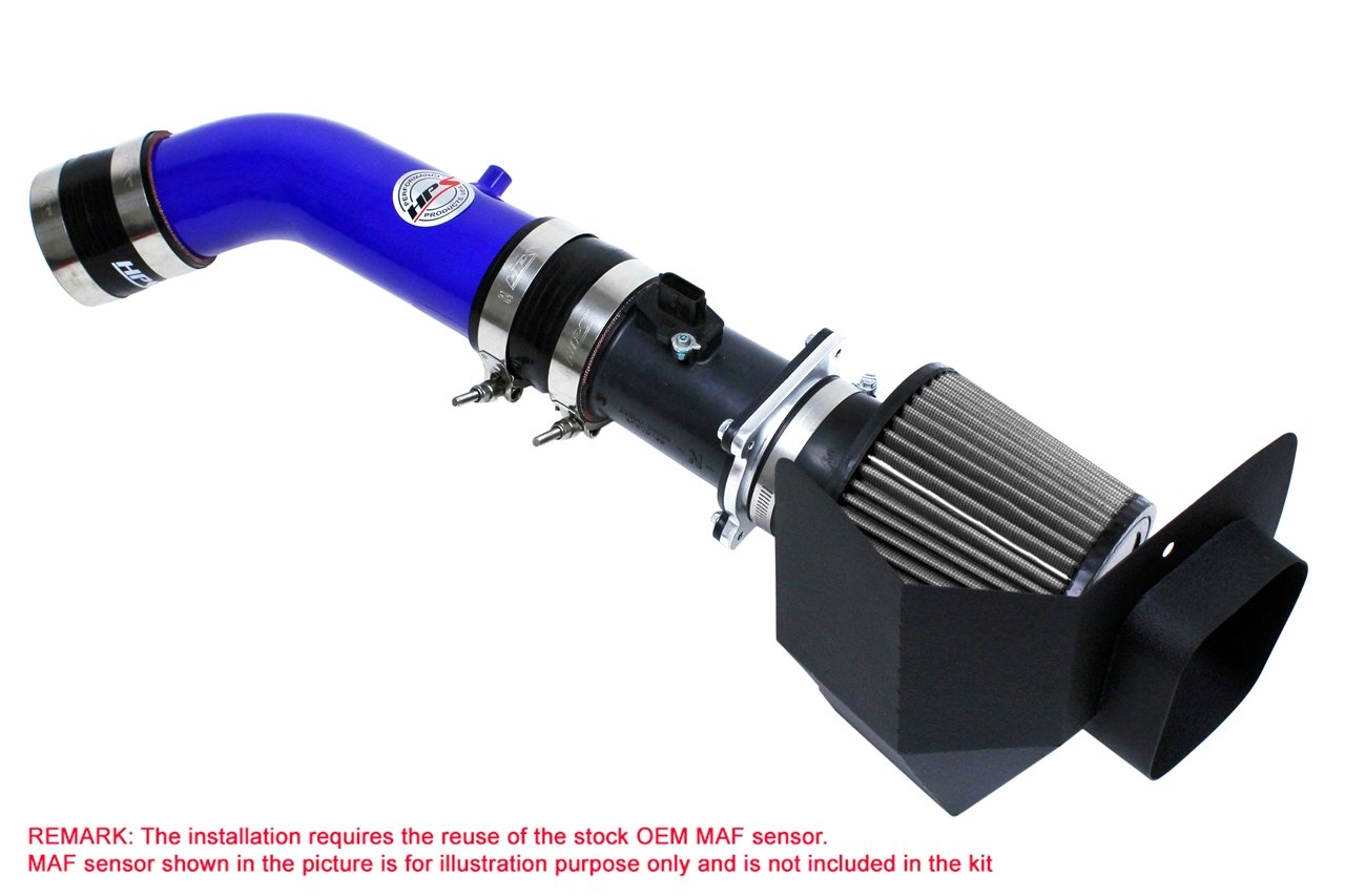 HPS Shortram Air Intake Kit 2003-2006 Nissan 350Z 3.5L V6, Includes Heat Shield, Blue