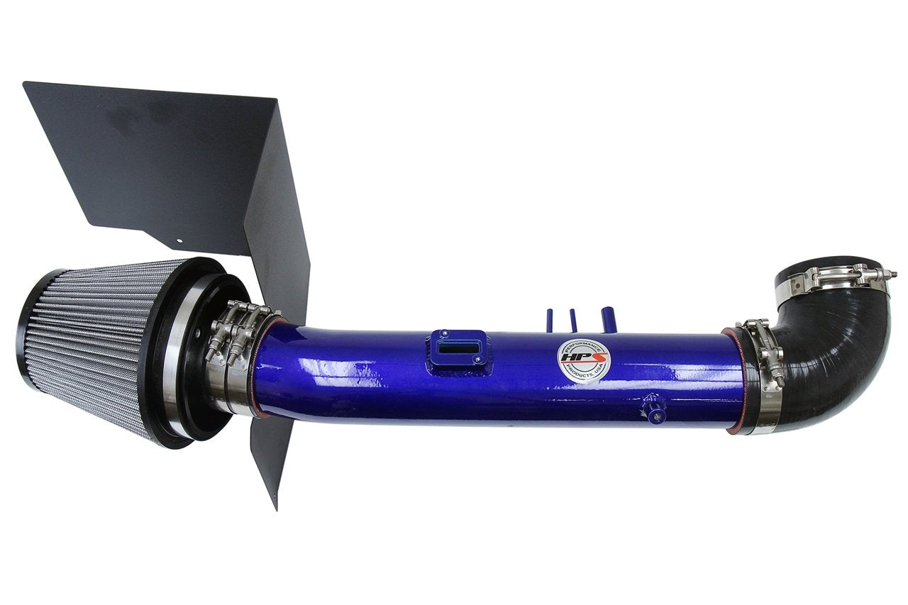 HPS Shortram Air Intake Kit 2005-2007 Toyota Sequoia 4.7L V8, Includes Heat Shield, Blue