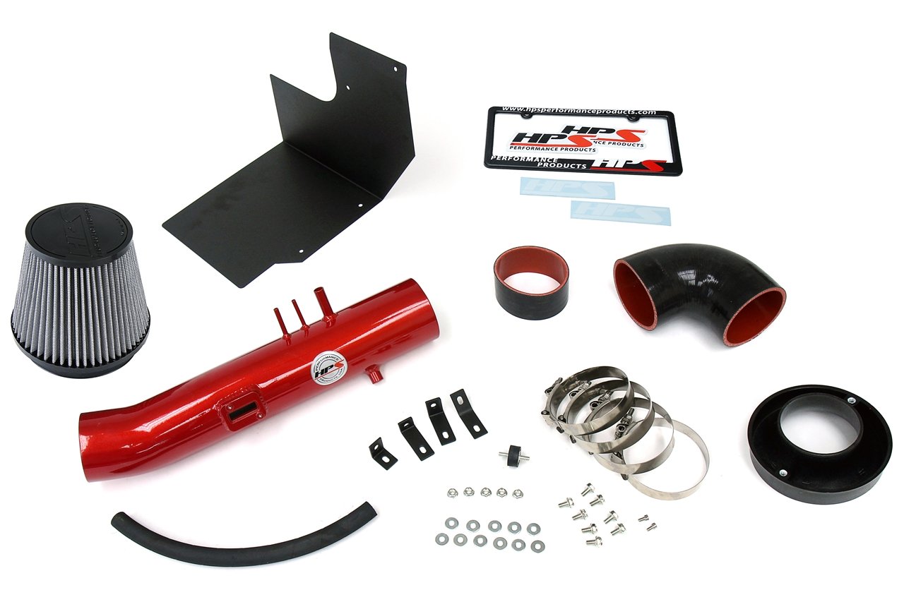 HPS Shortram Air Intake Kit 2005-2007 Toyota Sequoia 4.7L V8, Includes Heat Shield, Red