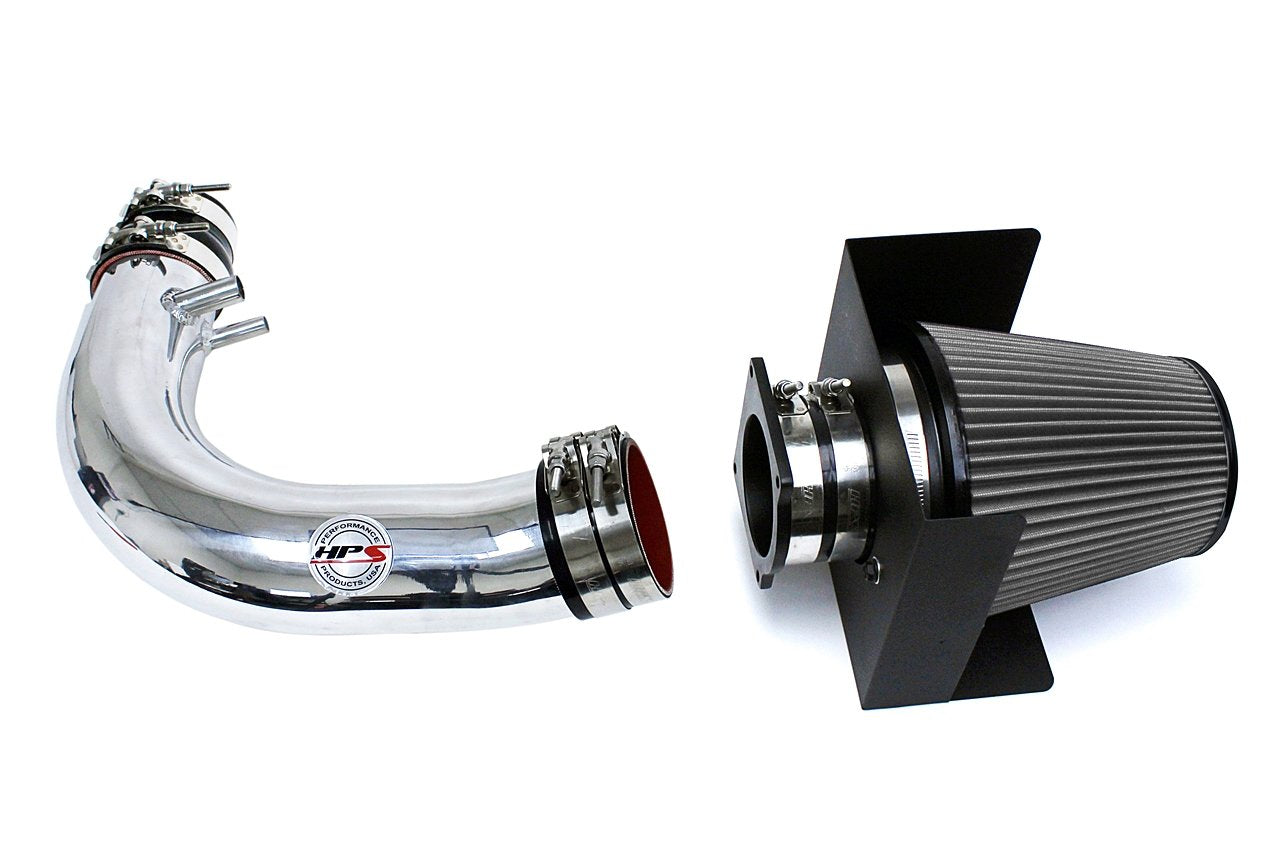 HPS Shortram Air Intake Kit 1997-2004 Ford Expedition 4.6L 5.4L V8, Includes Heat Shield, Polish