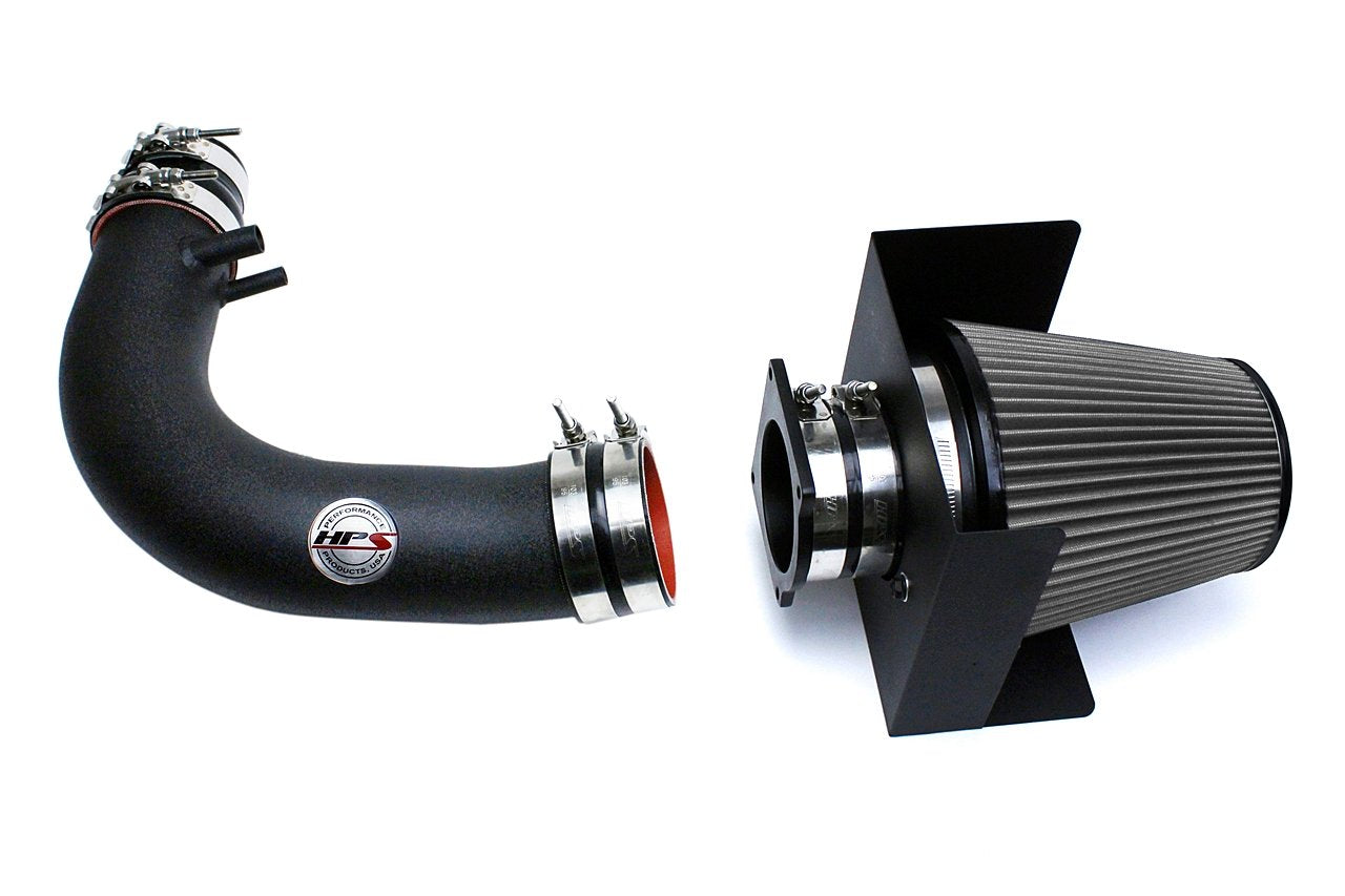 HPS Performance Shortram Air Intake Kit 1997-1999 Ford F250 4.6L 5.4L V8, Includes Heat Shield, Black