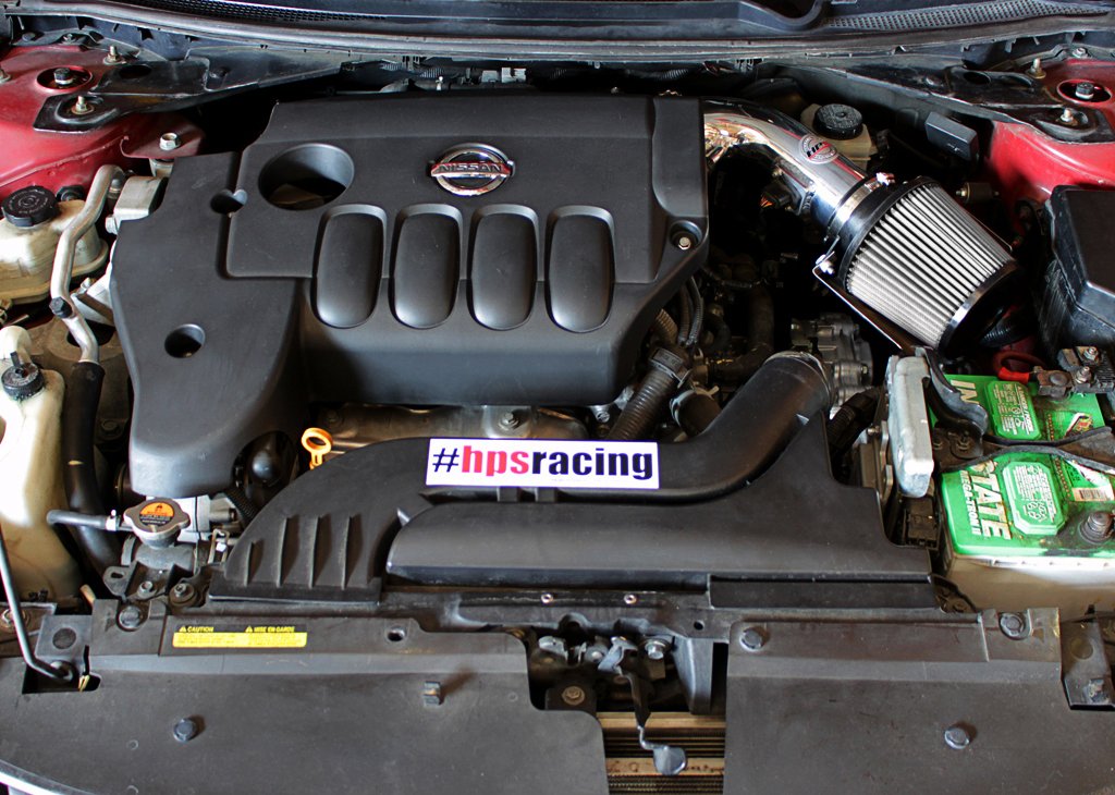 HPS Shortram Air Intake Kit 2013 Nissan Altima Coupe 2.5L 4Cyl, Includes Heat Shield, Polish