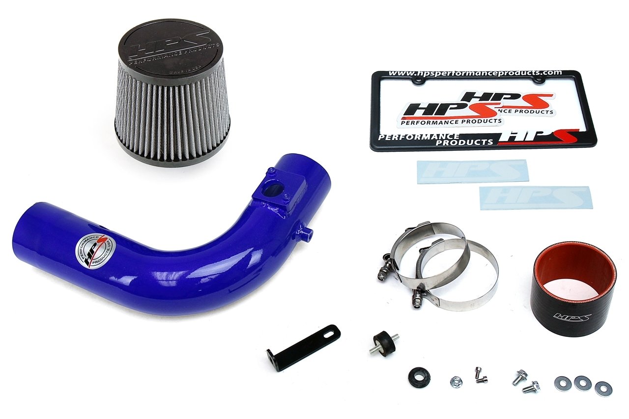 HPS Shortram Air Intake Kit 2012-2017 Toyota GT 86, Includes Heat Shield, Blue