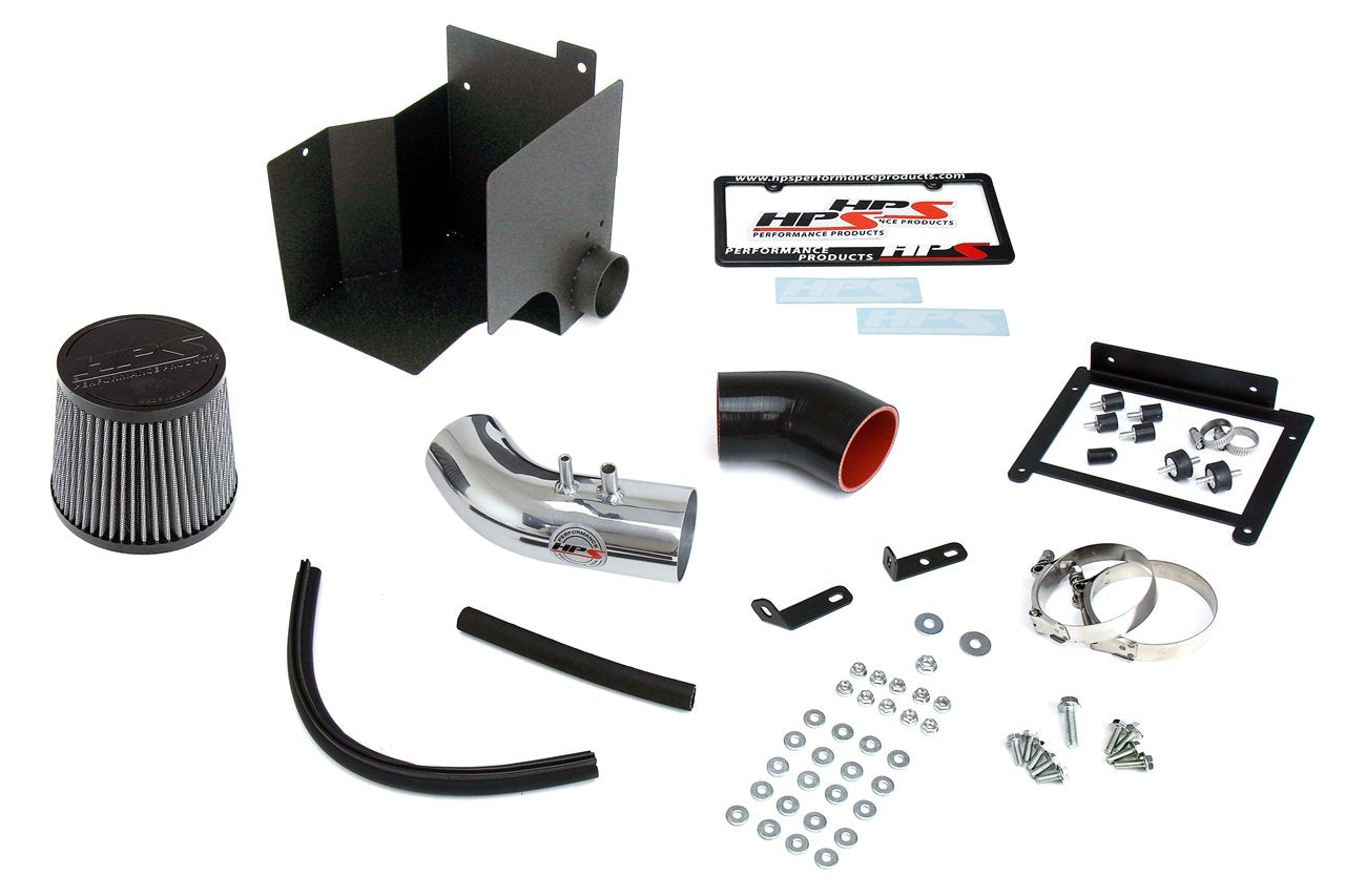 HPS Performance Products HPS Shortram Air Intake Kit 2013 Kia Forte5 2.0L, Includes Heat Shield, Polish