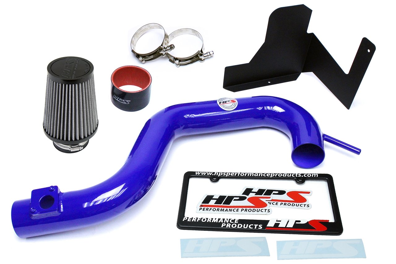 HPS Shortram Air Intake Kit 2010-2011 Subaru Legacy 2.5L Non Turbo, Includes Heat Shield, Blue