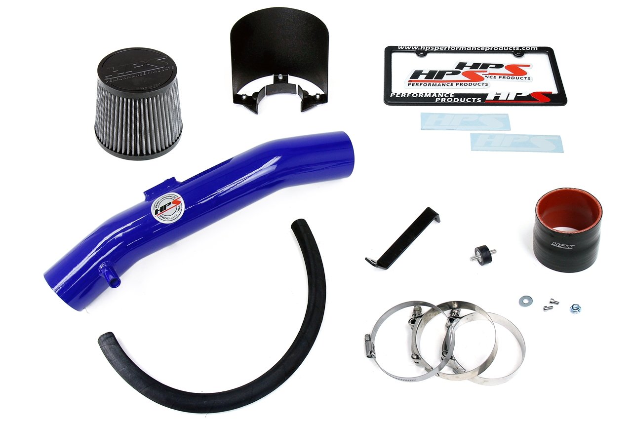 HPS Performance HPS Shortram Air Intake Kit 2004-2008 Nissan Maxima V6 3.5L, Includes Heat Shield, Blue