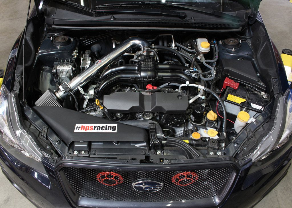 HPS Shortram Air Intake Kit 2011-2016 Subaru Forester 2.5L Non Turbo, Includes Heat Shield, Blue